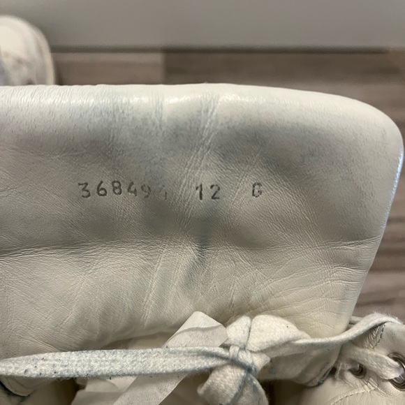 GUCCI Contrast Padded Leather High Top Sneakers Size 12G - Picture 8 of 8
